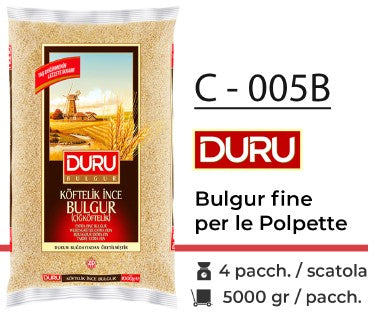 BULGUR FINE PER LE POLPETTE 5000 GR  C - 05B